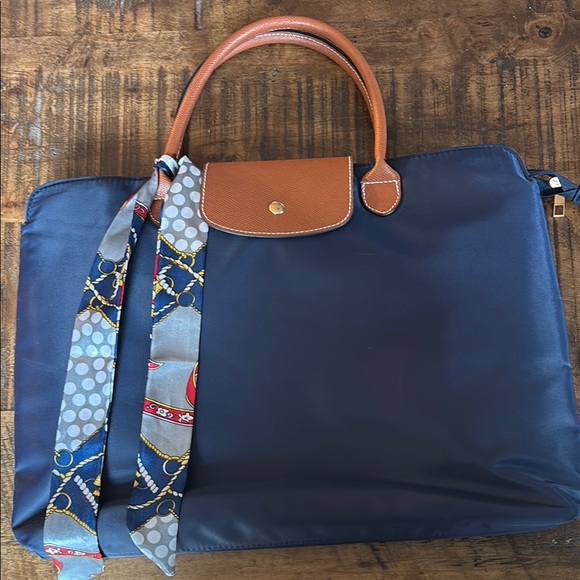 NWOT Kamlui Navy and Tan Women's laptop Bag - Picture 1 of 6